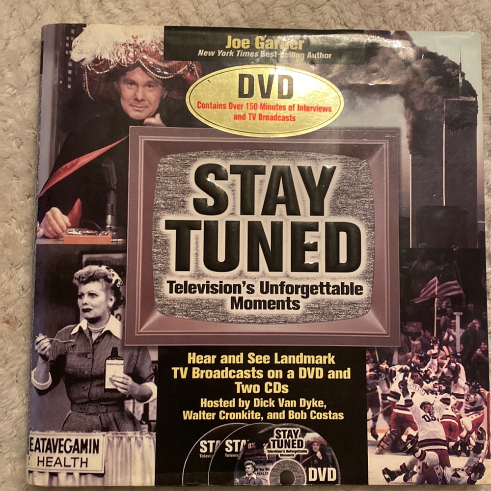 2002 Stay Tuned-Television's Unforgettable Moments Hardcover With DVD & Two CD's